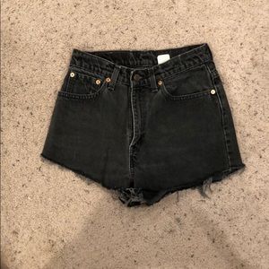 High Waisted DIYed Levi Shorts